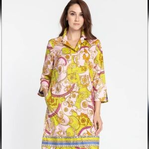 HINSON‎ WU Aileen 3/4 Sleeve Versailles Print Dress Size XL